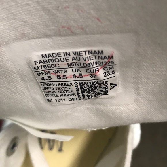 Converse AdVulc Classic White High Top Women’s - Picture 8 of 9